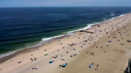 New Jersey'de vatandaşlar güneşin tadını çıkardı