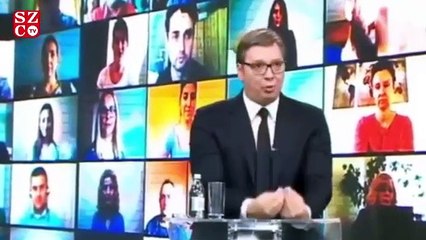 Sırbistan Cumhurbaşkanı'ndan distopik miting