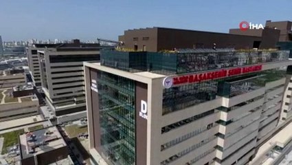 Başakşehir Şehir Hastanesinin son durumu havadan görüntülendi