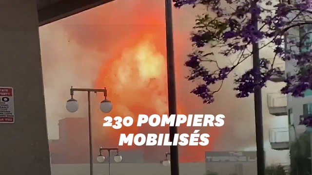 11 pompiers blessés dans un impressionnant incendie à Los Angeles
