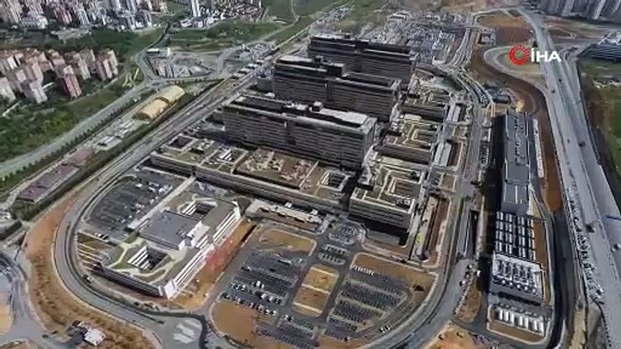 Başakşehir Şehir Hastanesi'nde son durum! Havadan görüntülendi