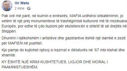 Top News - 'Krim kushtetues'/ Meta reagon ashpër për teatrin