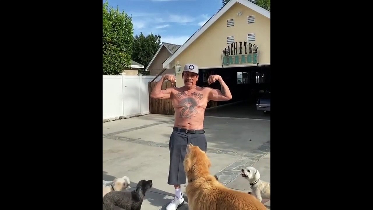 Danny Trejo, 76 years old, shows his muscles Machete Vidéo Dailymotion