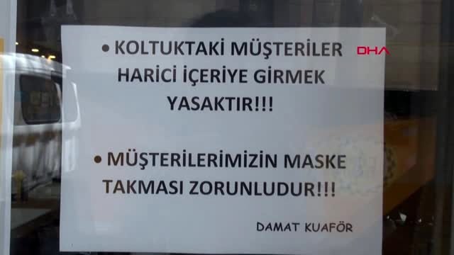 Uşak'ta berberler salgına karşı sıkı tedbirler alıyor