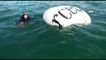 Denizde mahsur kalan sörfçü polis ekiplerince kurtarıldı