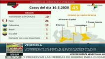 Venezuela: 45 nuevos casos confirmados de Covid-19