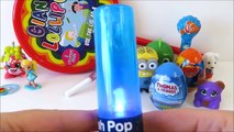 Opening toy candy dispensers Pikmi Pops surprise eggs squishies learn colors for kids