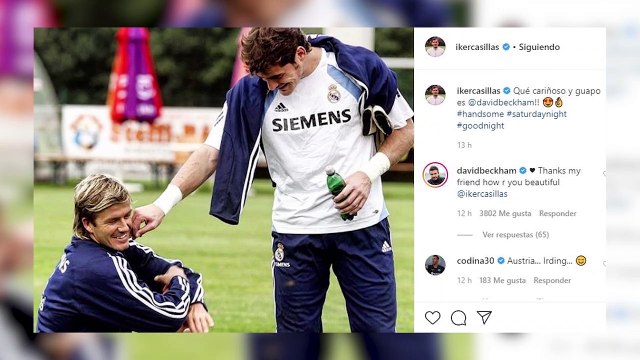 Mensajes cariñosos entre Iker Casillas y David Beckham