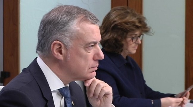 Urkullu durante la reunión de presidentes autonómicos convocada por Pedro Sánchez