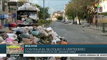 Bolivia: protestan en Cochabamba con bloqueo a un vertedero de basura