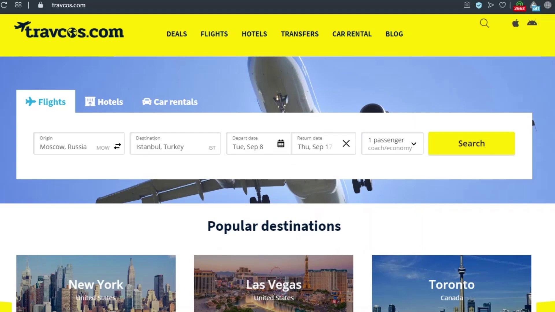 ⁣Travcos.com: комфортная бронь авиабилетов, гостиниц и авто для путешествий