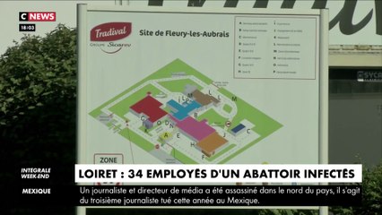 Cluster dans un abattoir près d'Orléans