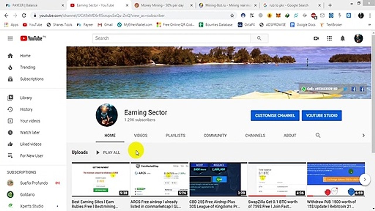 moeny Earn 100 Rupees daily from ruble mining sites