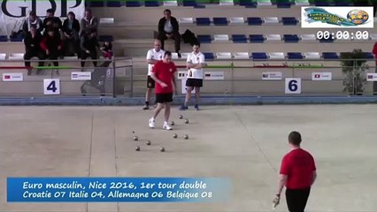 Le carreau pour trois points de Luigi Grattapaglia, Euro masculin, Nice 2016