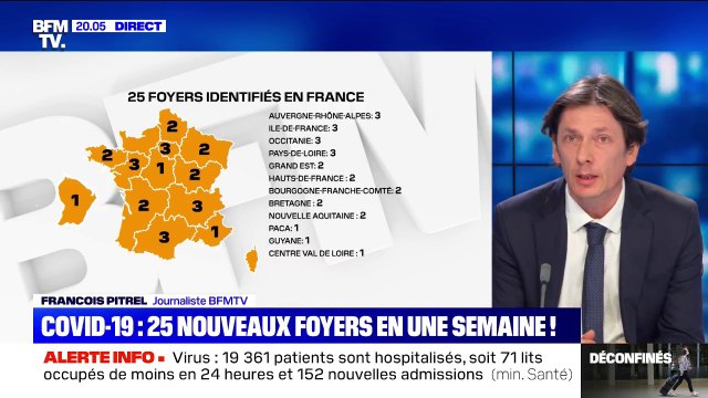 Coronavirus: quels sont les points communs entre les 25 nouveaux foyers de contamination détectés en une semaine ?