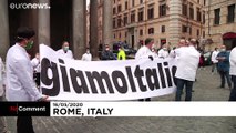Рим: акция протеста владельцев ресторанов