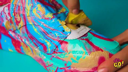 PERSONALIZA TUS TENIS CON HIDROIMPRESIÓN -- Geniales trucos de decoración por 123 GO! GOLD Spanish