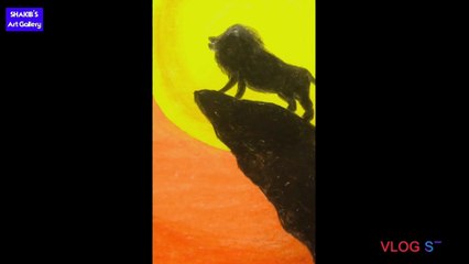 Beautiful Lion The Jungle King Easy Oil Pastel Drawing Step By Step