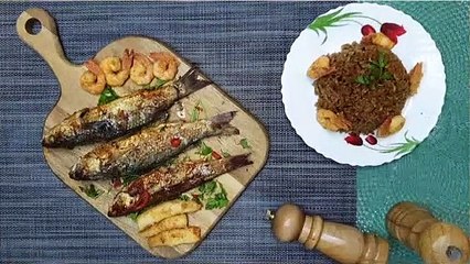 السمك البوري المشوي علي الطريقة المصري الاصلي