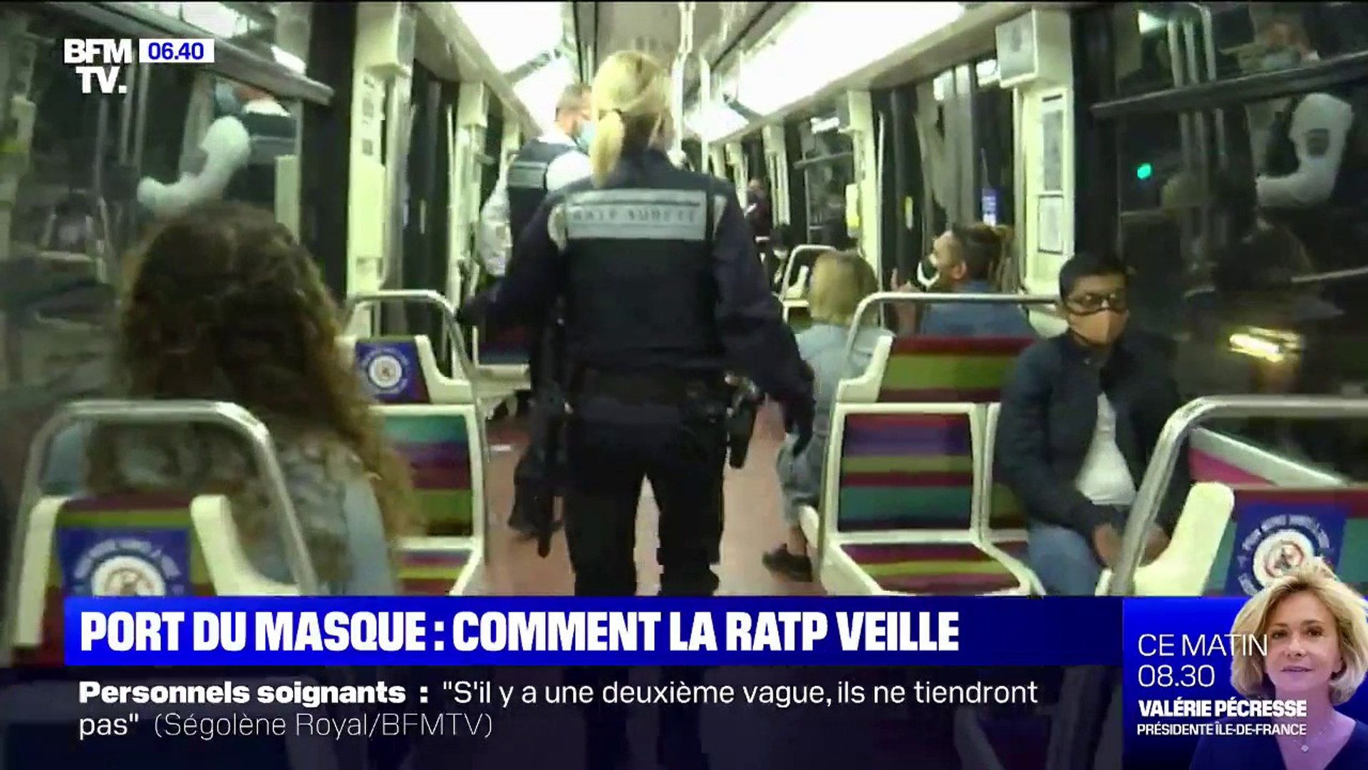 Comment la RATP veille au port du masque dans le métro - Vidéo Dailymotion