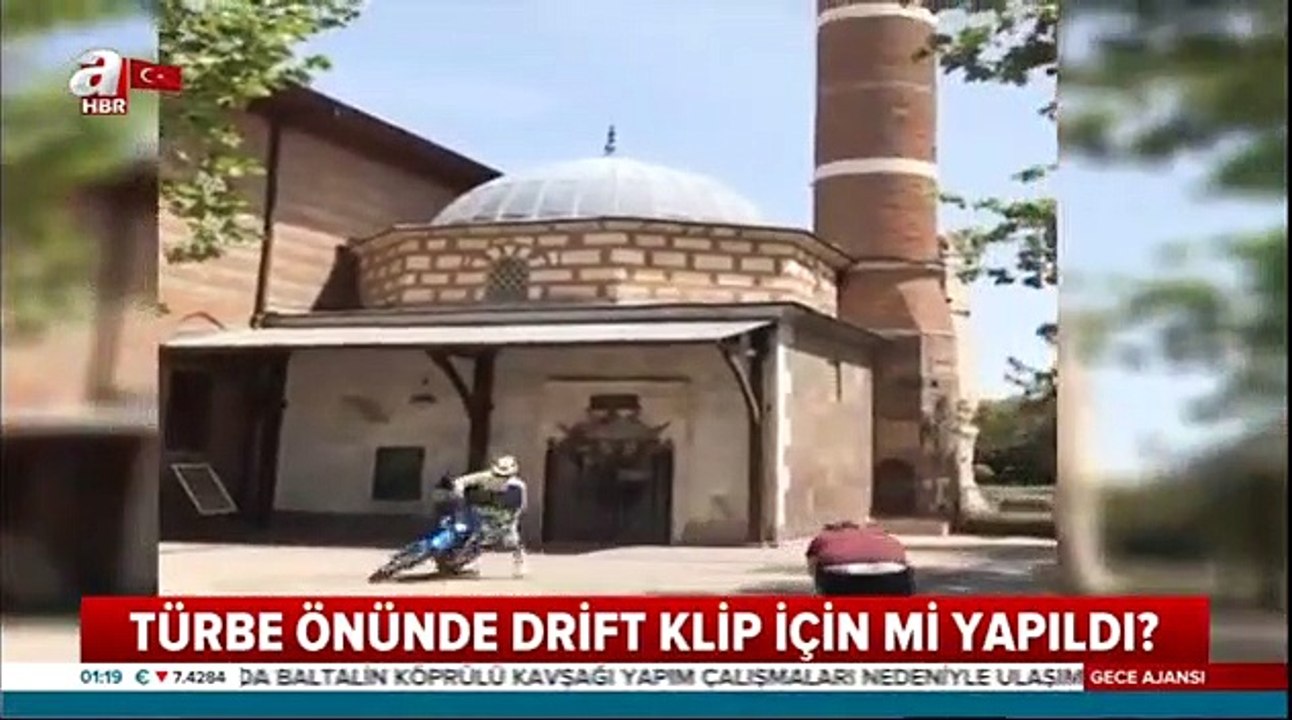 Hacı Bayram Veli Türbesi önünde motosikletli drift yaptılar!