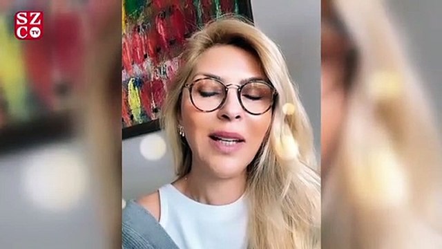 Arzu Sabancı, makyaj videosu cekerken bir anda yemeğe başladı