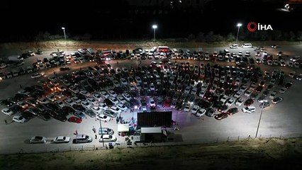 Nevşehir’de yüzlerce araç “Arabalı Sinema” etkinliğine katıldı