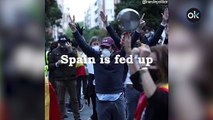 El vídeo viral de las protestas contra el Gobierno de Sánchez: 