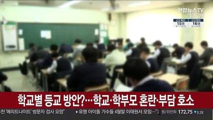 학교별 등교 방안?…학교·학부모 혼란·부담 호소