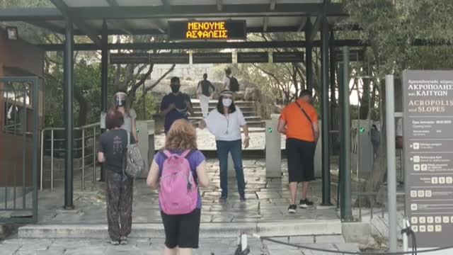 La Acrópolis de Atenas abre de nuevo sus puertas tras dos meses de cuarentena