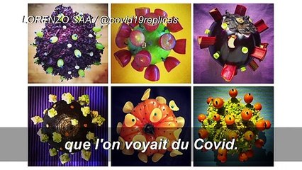 Sur Instagram, un Londonien recrée le coronavirus avec des objets du quotidien