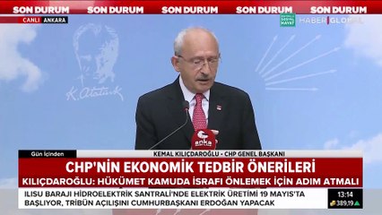 Kılıçdaroğlu, CHP'nin ekonomik tedbir önerilerini açıkladı
