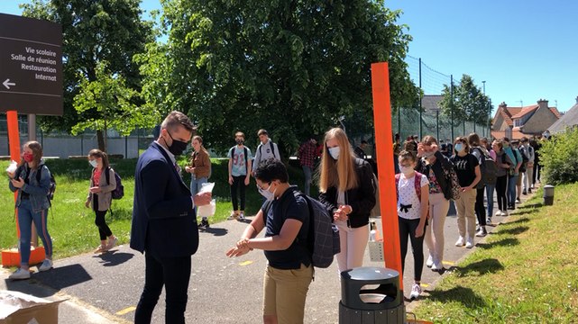 Collège Jules-Ferry: une rentrée et des sourires sous les masques