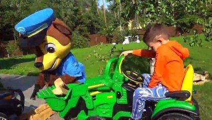 Artem and Funny stories with Power Wheels Tractor Cars collections for kids