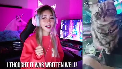 Wengie reacting in Chinese to her viral song _Learn to Meow_! This may not turn out well...