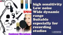 BM800 Condenser Microphone Mic Kit Live Studio Sound Recording Mount Boom Stand
