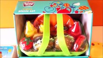 Toy grill BBQ hamburger picnic playset learn names of fruits and vegetables