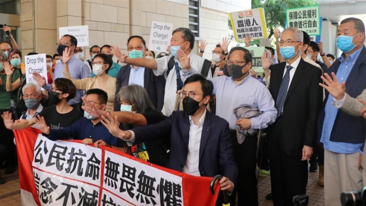 Hong Kong activists charged over last year's demonstrations