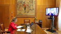 Videoconferencia entre Yolanda Díaz y el padre Ángel