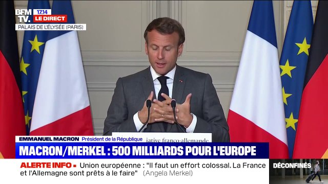 Coronavirus: Emmanuel Macron salue les gestes de solidarité européens qui ont sauvé des vies