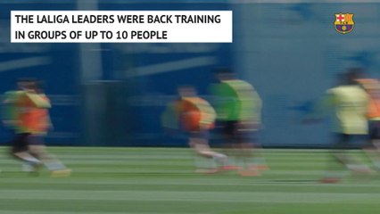 Barcelona resume group training sessions