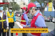 Miraflores: operativo supervisa taxis y buses para que cumplan protocolo