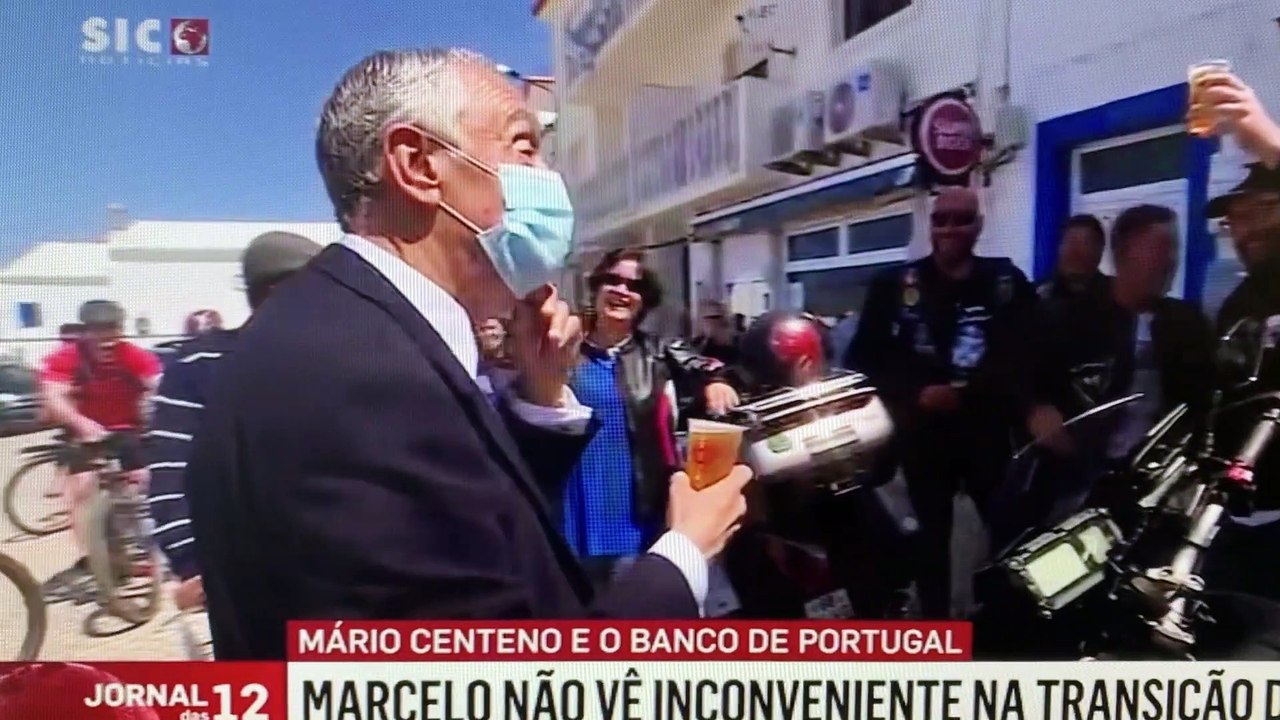 Marcelo brinda com motards