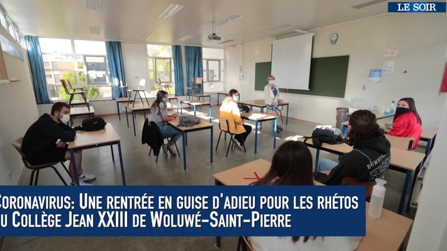 Coronavirus: Une rentrée en guise d'adieu pour les réthos du Collège Jean XXIII de Woluwé-Saint-Pierre