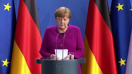 La conférence de presse d'Emmanuel Macron et Angela Merkel