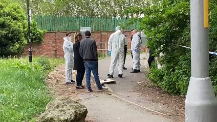 Crime scene investigation team on scene of police incident as cordon put in place in Hartlepool street