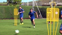 Primer entrenamiento en grupo de los jugadores de Osasuna tras el confinamiento por coronavirus