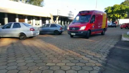 Detento é socorrido após sofrer queda no pátio da Cadeia Pública