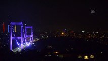 FSM Köprüsü, Dünya İnflamatuvar Bağırsak Hastalıkları Günü için mor ışıkla aydınlatıldı