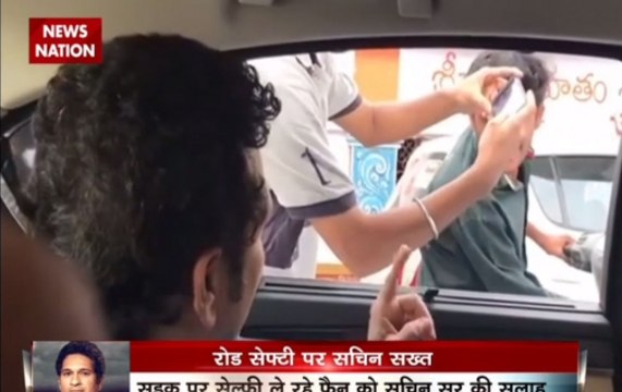 Stadium: 'Helmet Dalo', Sachin Tendulkar tells bikers at traffic stop